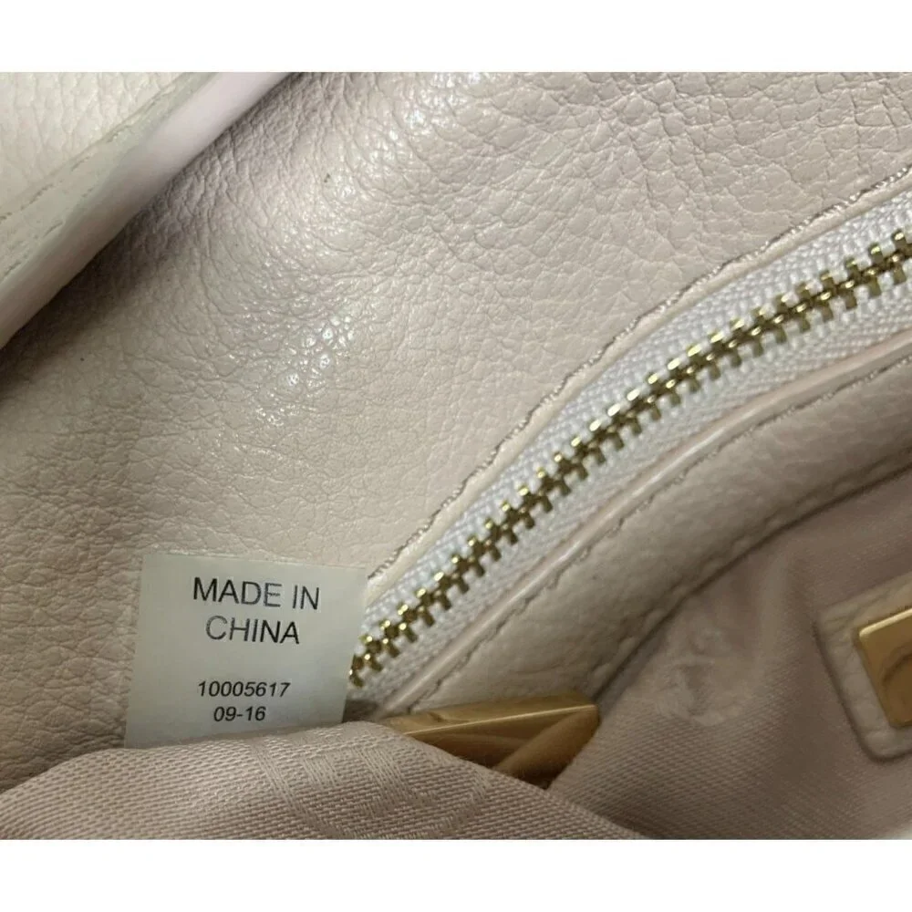 Tory Burch Jamie Blush Pink Leather Convertible Crossbody Clutch Gold Hardware